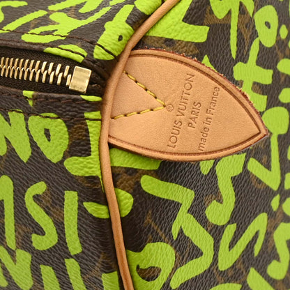 Louis Vuitton 2008 Green Monogram Graffiti Speedy 30 Handbag M93706