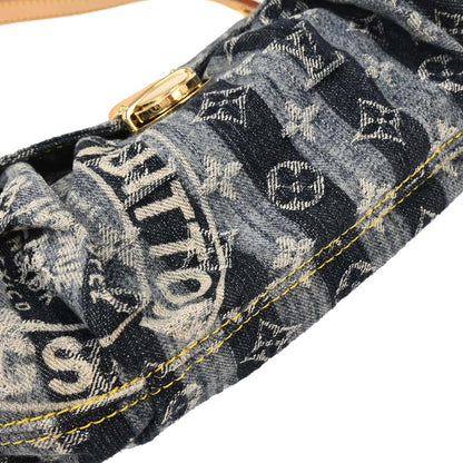 Louis Vuitton 2006 Blue Monogram Denim Mini Pleaty Raye Handbag M95333