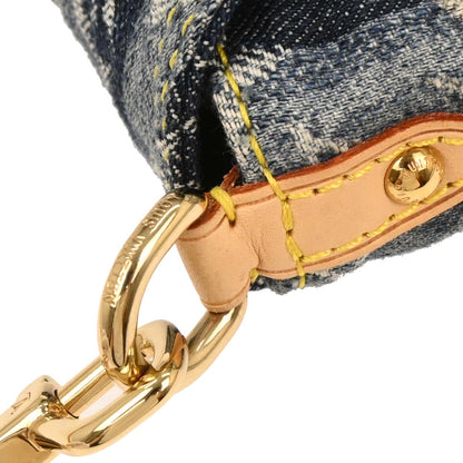Louis Vuitton 2006 Blue Monogram Denim Mini Pleaty Raye Handbag M95333