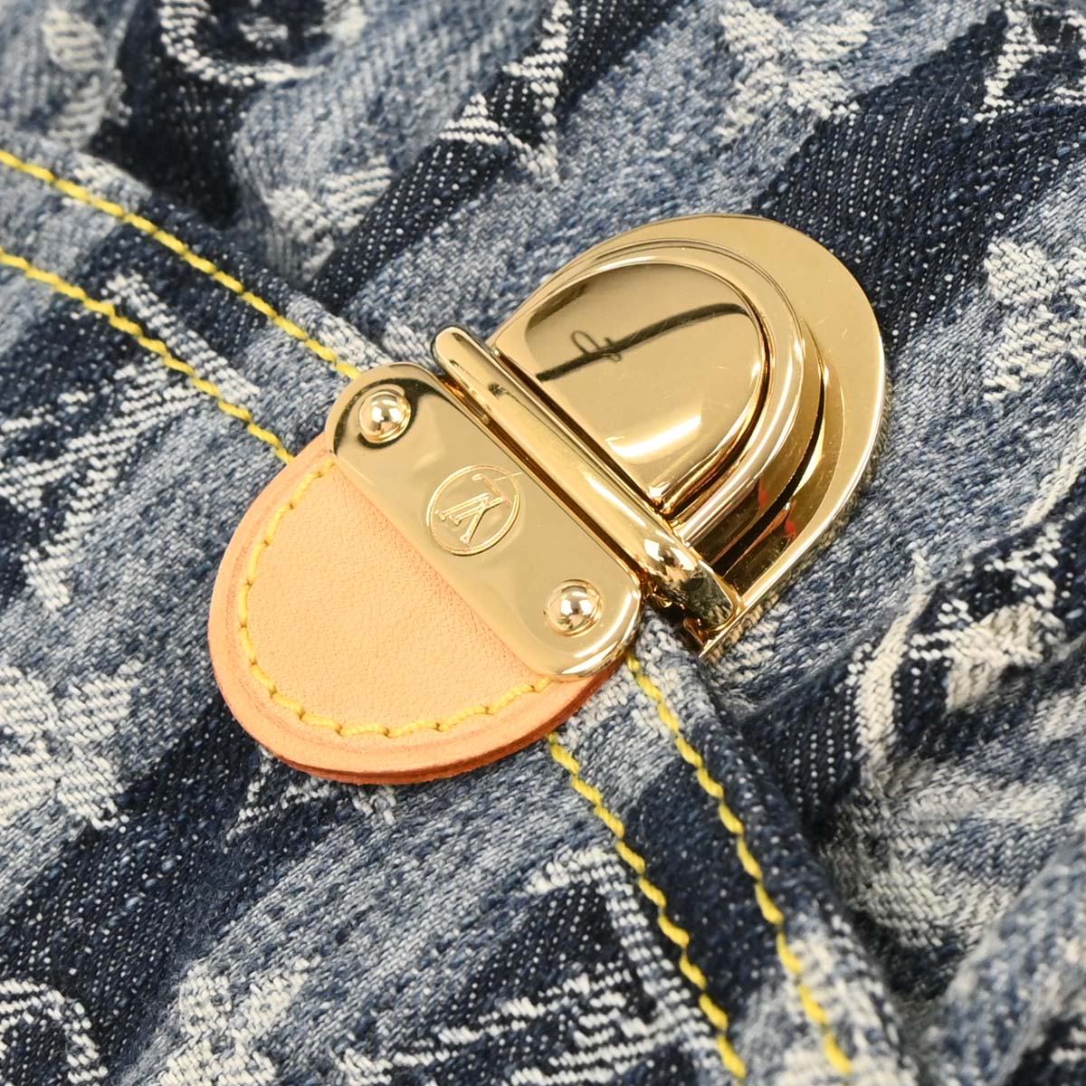 Louis Vuitton 2006 Blue Monogram Denim Mini Pleaty Raye Handbag M95333