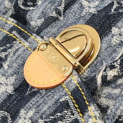 Louis Vuitton 2006 Blue Monogram Denim Mini Pleaty Raye Handbag M95333
