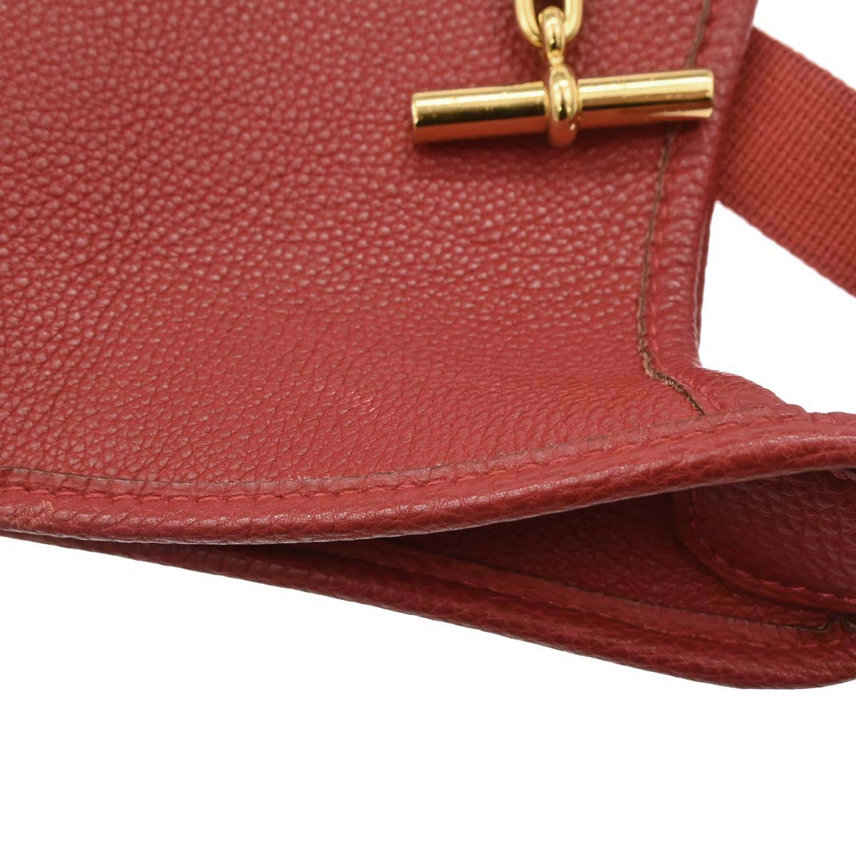 Hermes 2003 Rouge Garance Togo Vespa PM Shoulder Bag