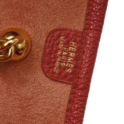 Hermes 2003 Rouge Garance Togo Vespa PM Shoulder Bag