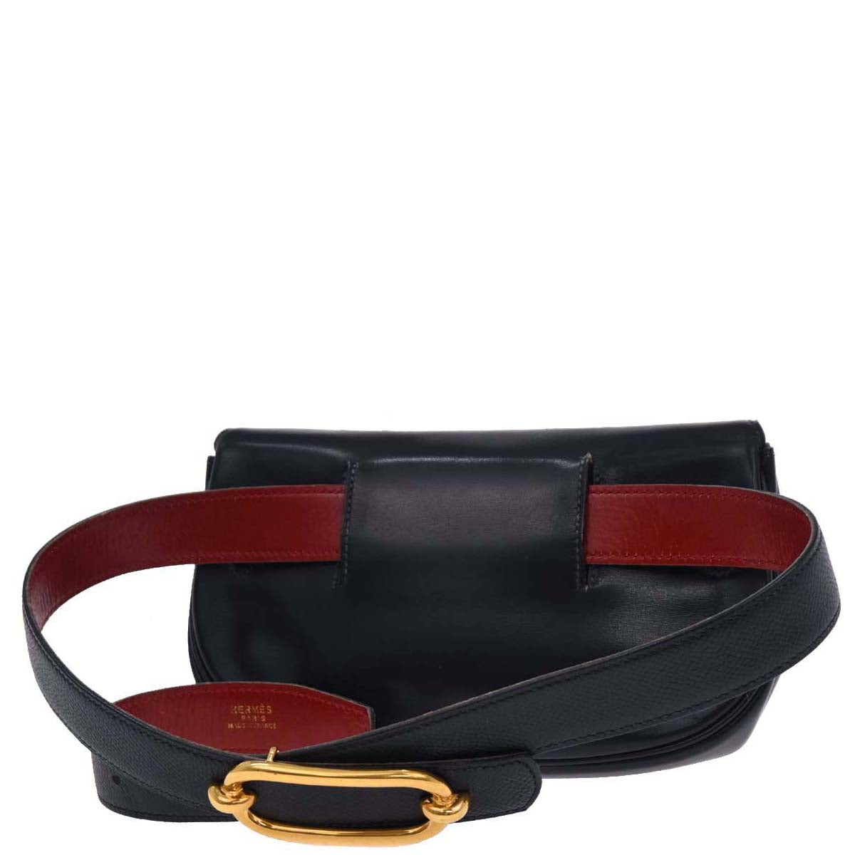 Hermes 1991 Box Calf Kelly Moove Bum Bag #72