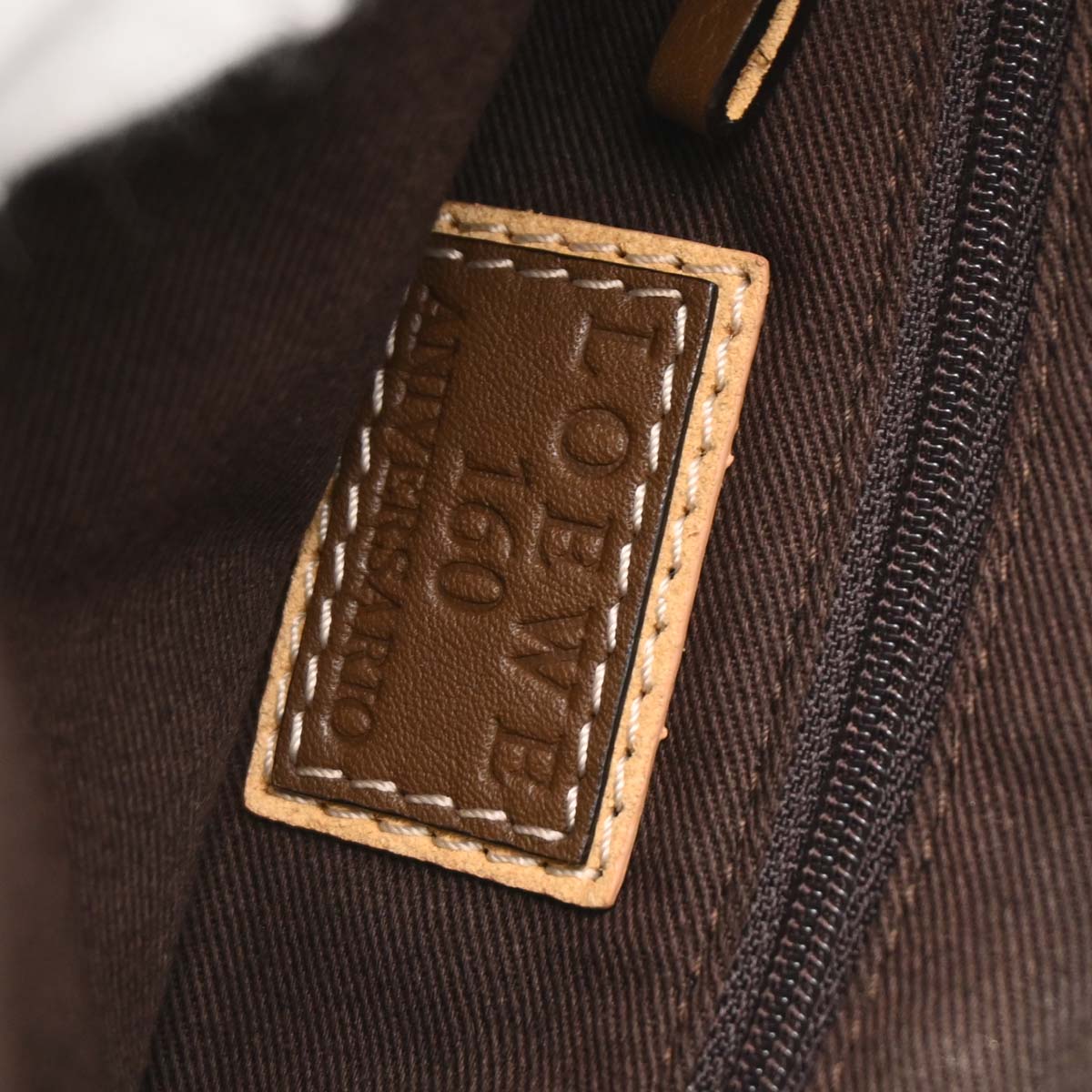 Loewe * Beige Suede 160th Anniversary Shoulder Bag