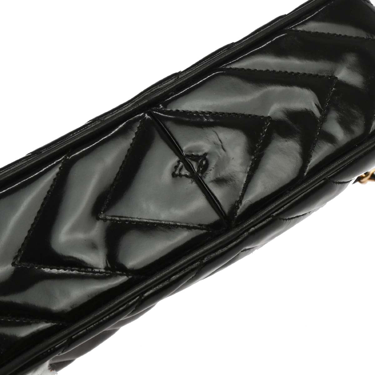 Chanel 1991-1994 Black Patent Leather Camera Bag Small