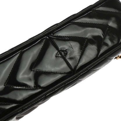 Chanel 1991-1994 Black Patent Leather Camera Bag Small