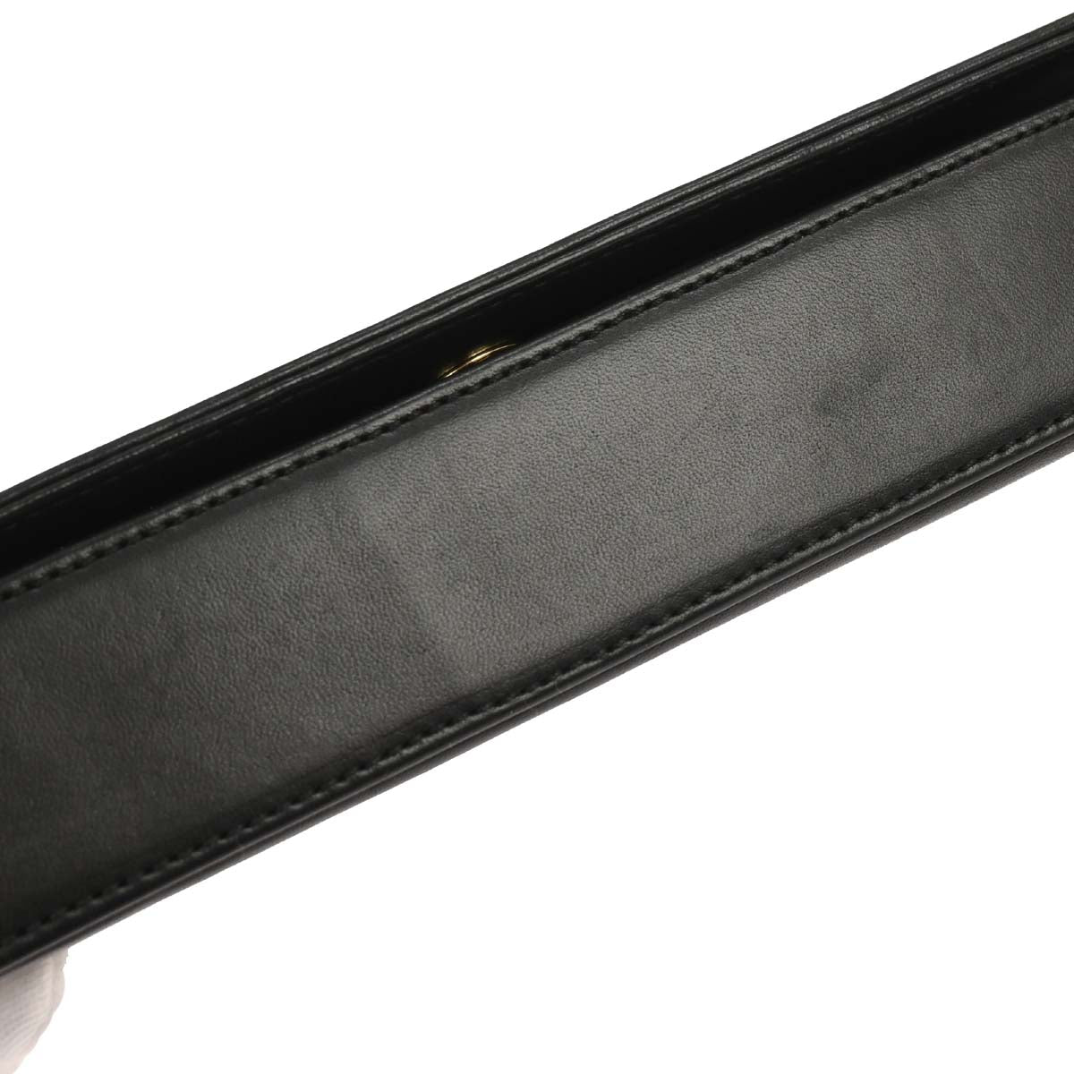 Chanel 2000-2001 Black Lambskin Choco Bar Shoulder Bag