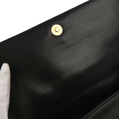 Chanel 2000-2001 Black Lambskin Choco Bar Shoulder Bag