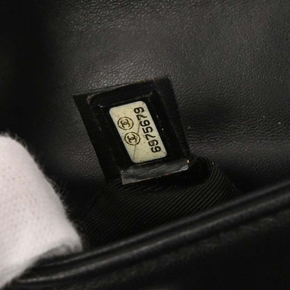 Chanel 2000-2001 Black Lambskin Choco Bar Shoulder Bag