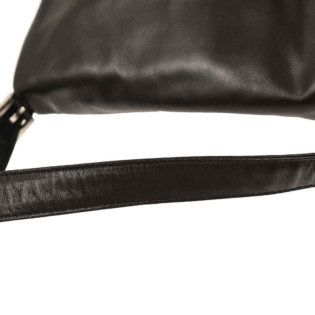 Fendi Black Leather Mamma Baguette Handbag