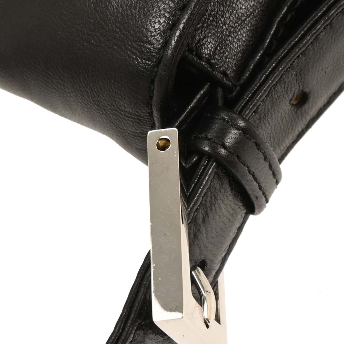 Fendi Black Leather Mamma Baguette Handbag