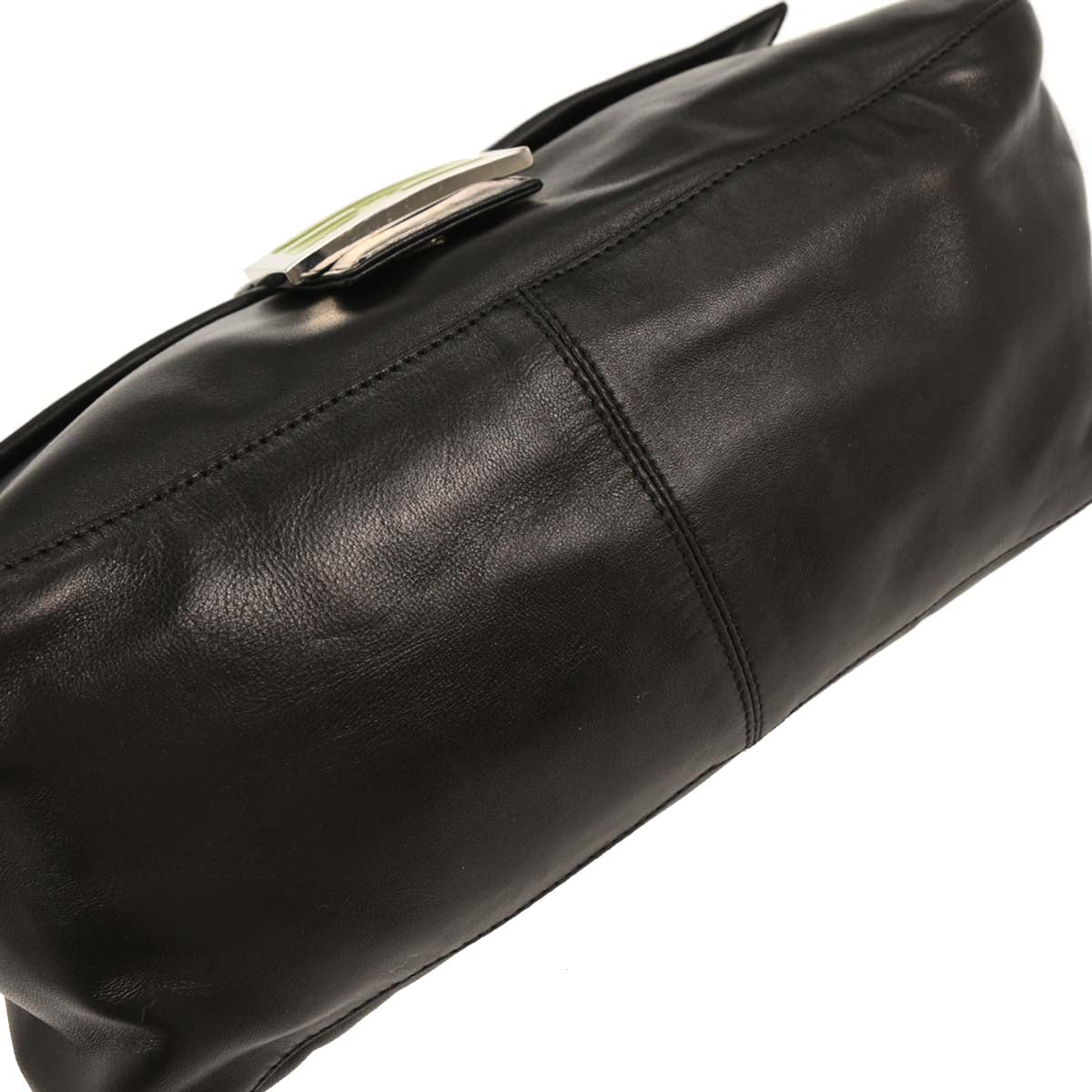 Fendi Black Leather Mamma Baguette Handbag