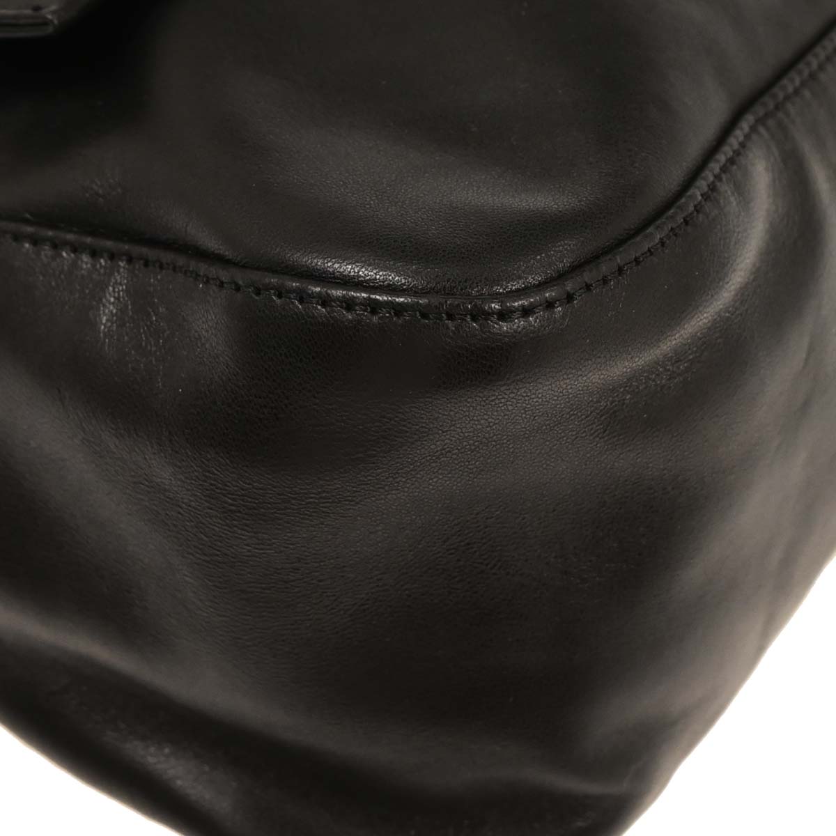 Fendi Black Leather Mamma Baguette Handbag