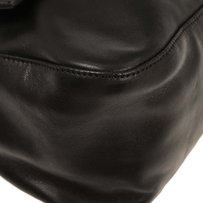 Fendi Black Leather Mamma Baguette Handbag