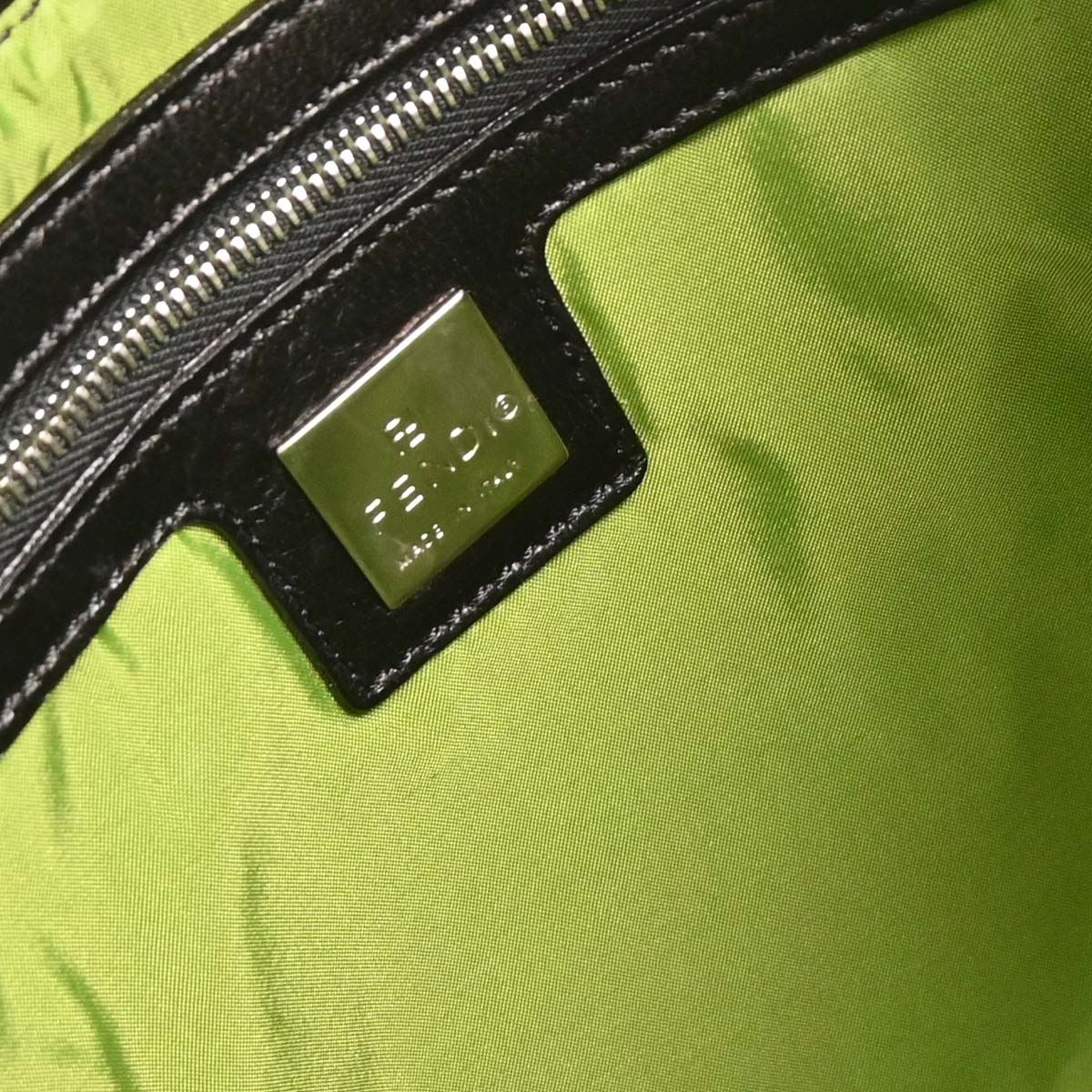 Fendi Black Leather Mamma Baguette Handbag