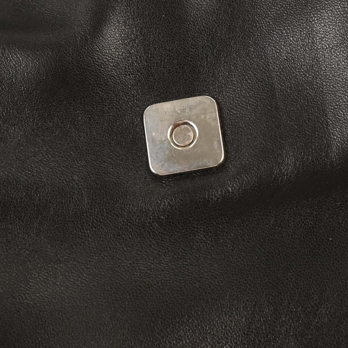 Fendi Black Leather Mamma Baguette Handbag