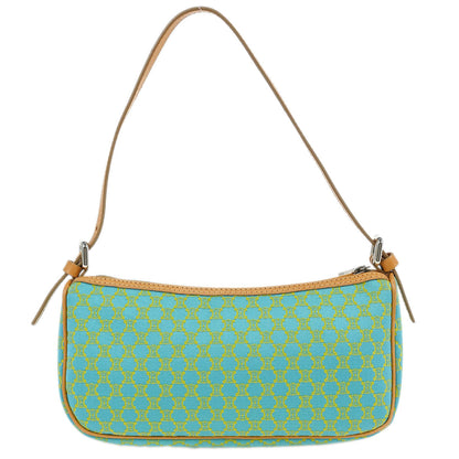 Celine Light Blue Canvas Macadam Handbag