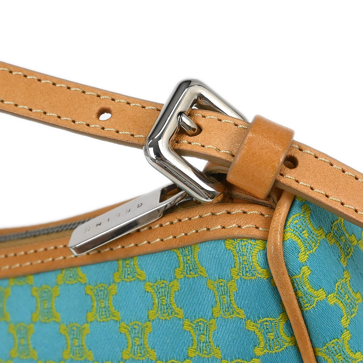 Celine Light Blue Canvas Macadam Handbag