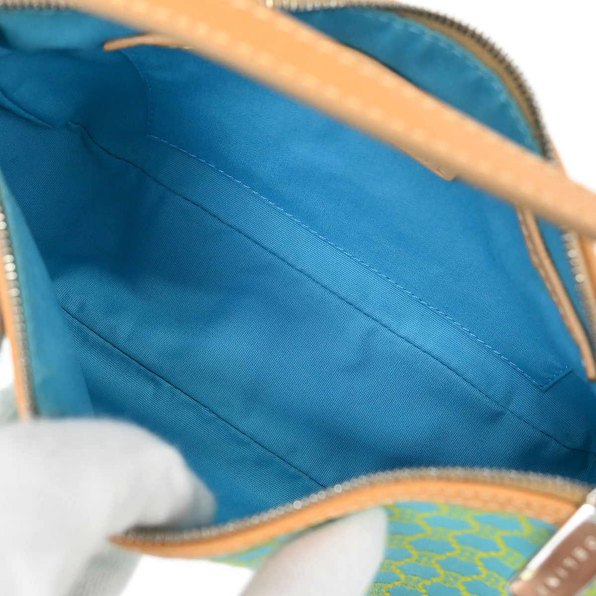 Celine Light Blue Canvas Macadam Handbag