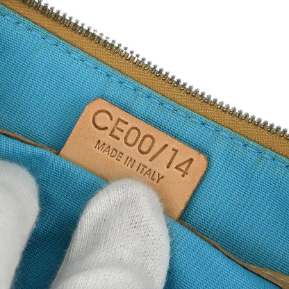 Celine Light Blue Canvas Macadam Handbag