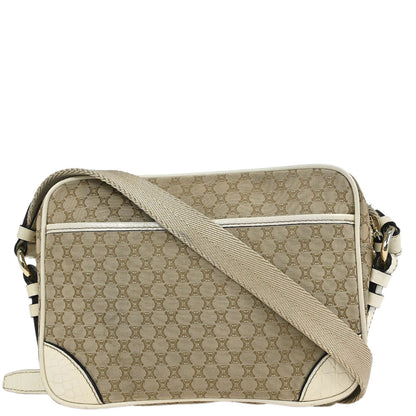 Celine * Beige Canvas Macadam Shoulder Bag