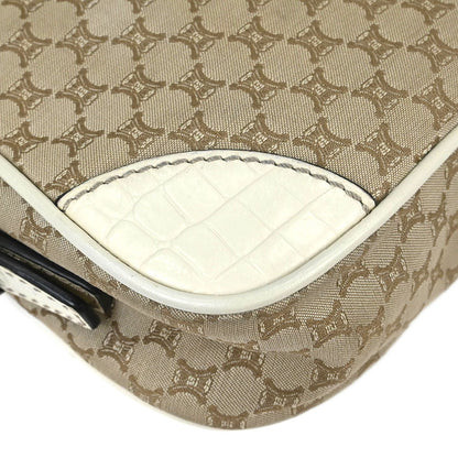 Celine * Beige Canvas Macadam Shoulder Bag