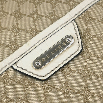 Celine * Beige Canvas Macadam Shoulder Bag