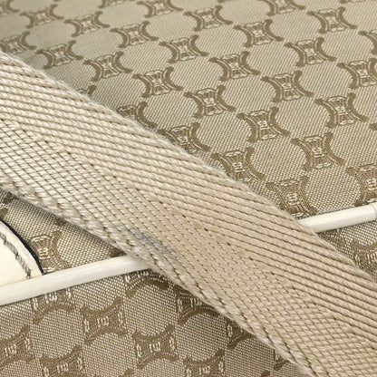 Celine * Beige Canvas Macadam Shoulder Bag