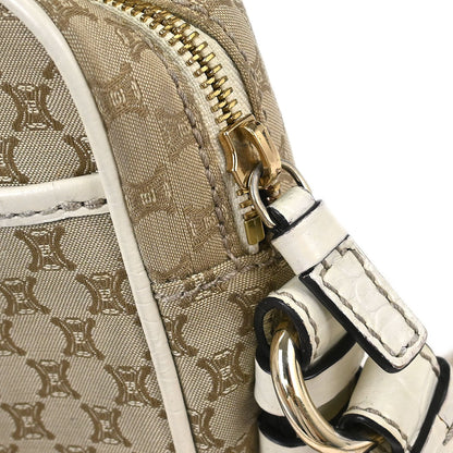 Celine * Beige Canvas Macadam Shoulder Bag