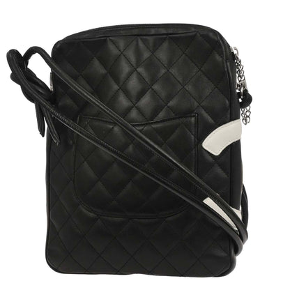 Chanel 2004-2005 Black Calfskin Cambon Ligne Shoulder Bag