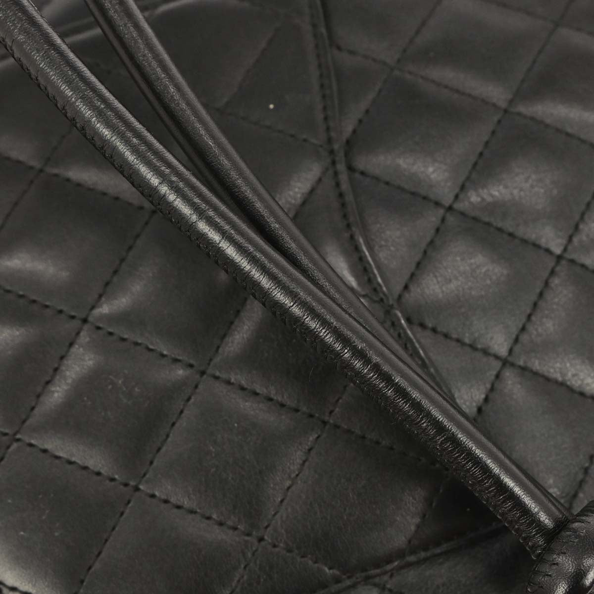 Chanel 2004-2005 Black Calfskin Cambon Ligne Shoulder Bag