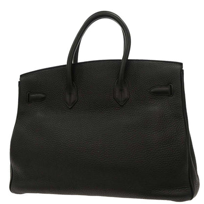Hermes Black Taurillon Clemence Birkin 35 Handbag