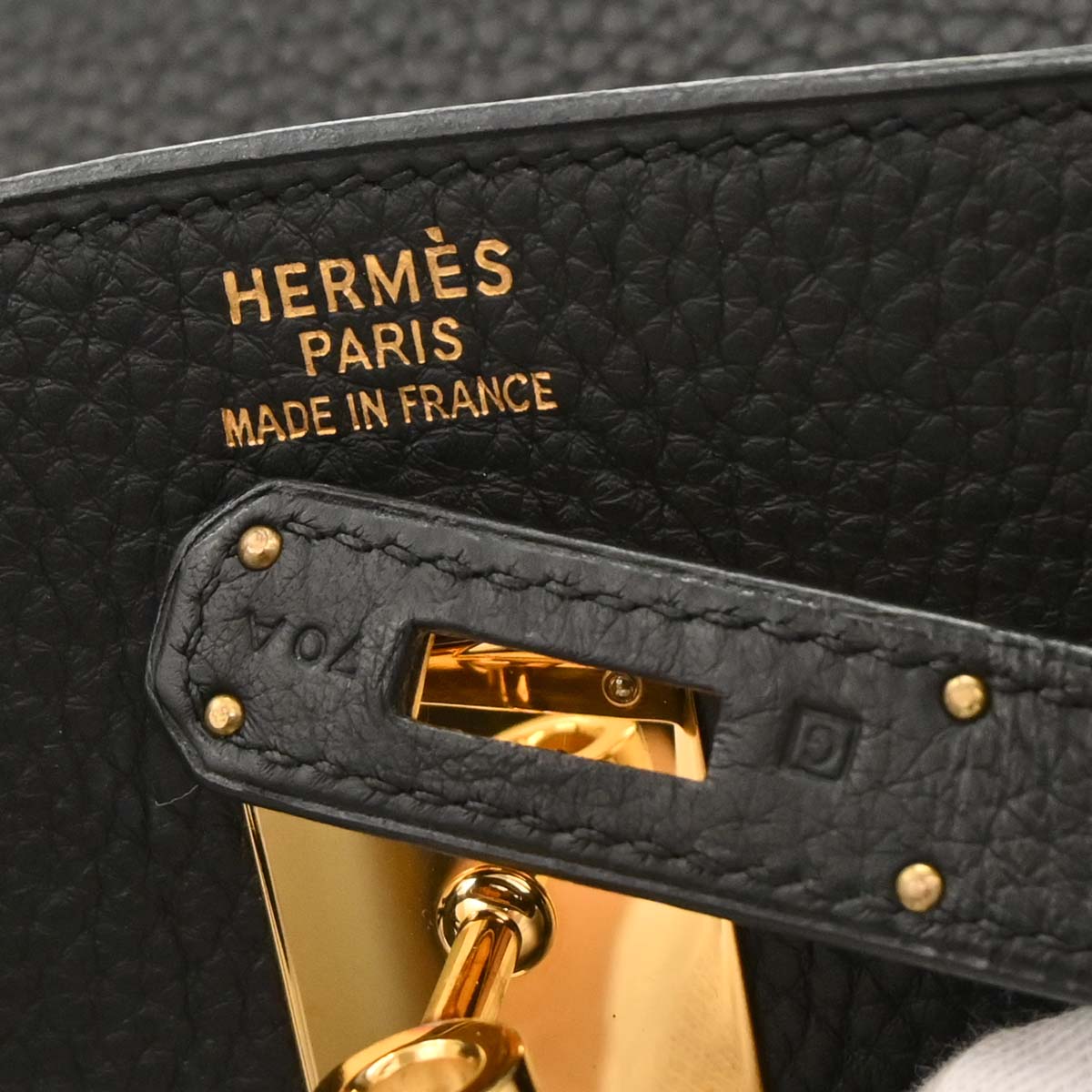 Hermes Black Taurillon Clemence Birkin 35 Handbag
