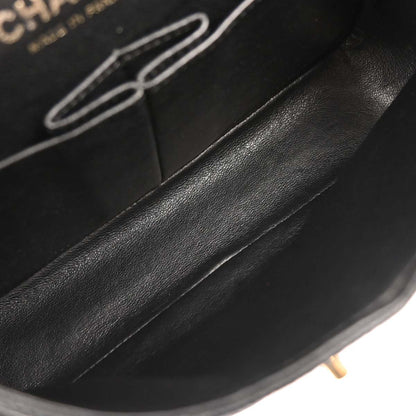 Chanel 2008-2009 Black Caviar Small Classic Double Flap Shoulder Bag