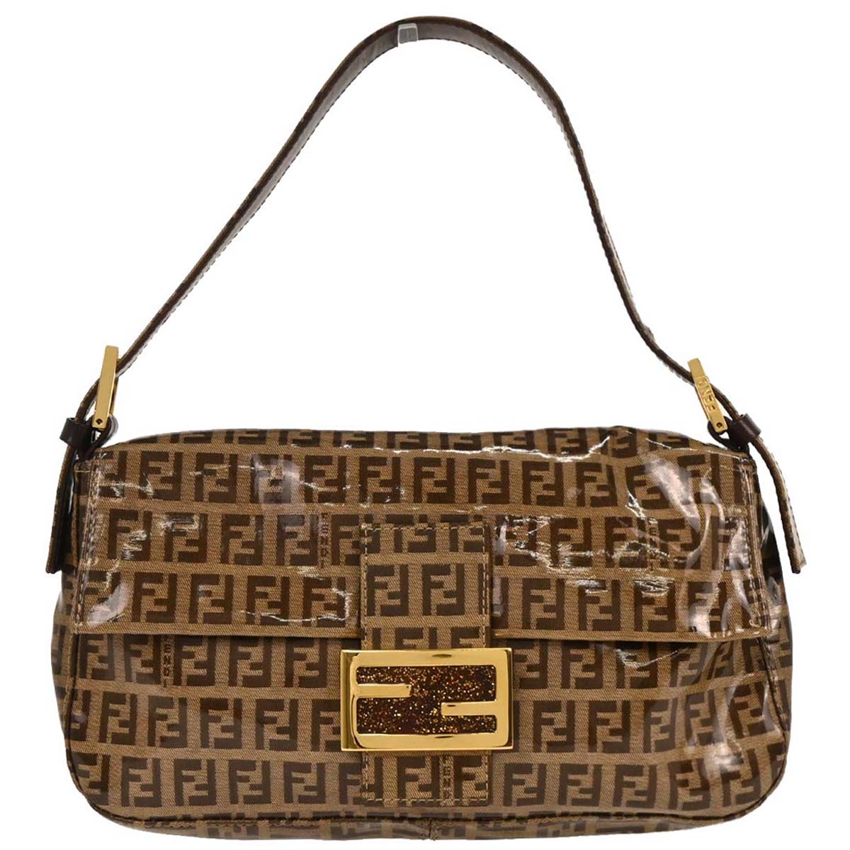 Fendi 2000 PVC Zucchino Baguette Handbag