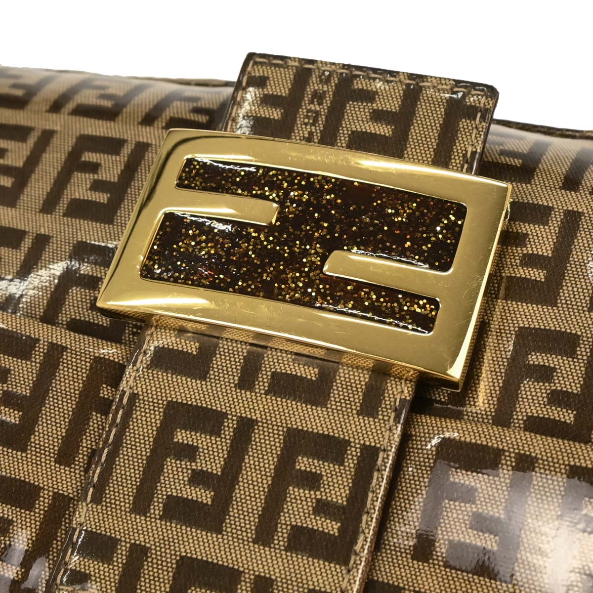 Fendi 2000 PVC Zucchino Baguette Handbag