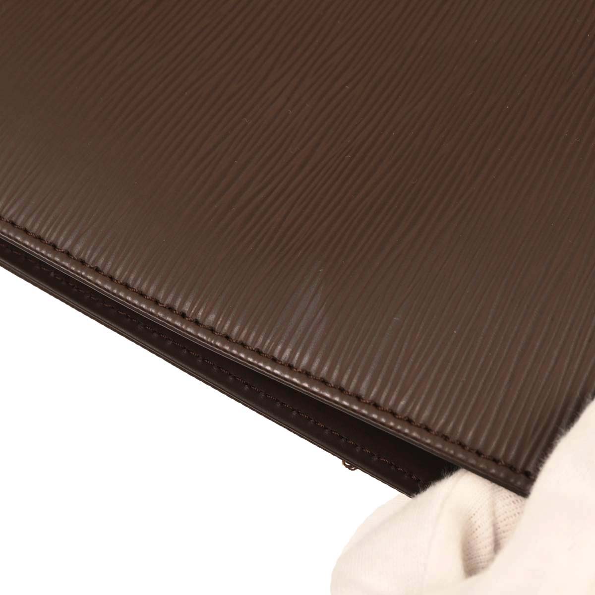 Louis Vuitton 2003 Brown Epi Sac Plat Handbag M5908D