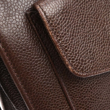 Chanel 1996-1997 Brown Caviar Chain Tote Bag