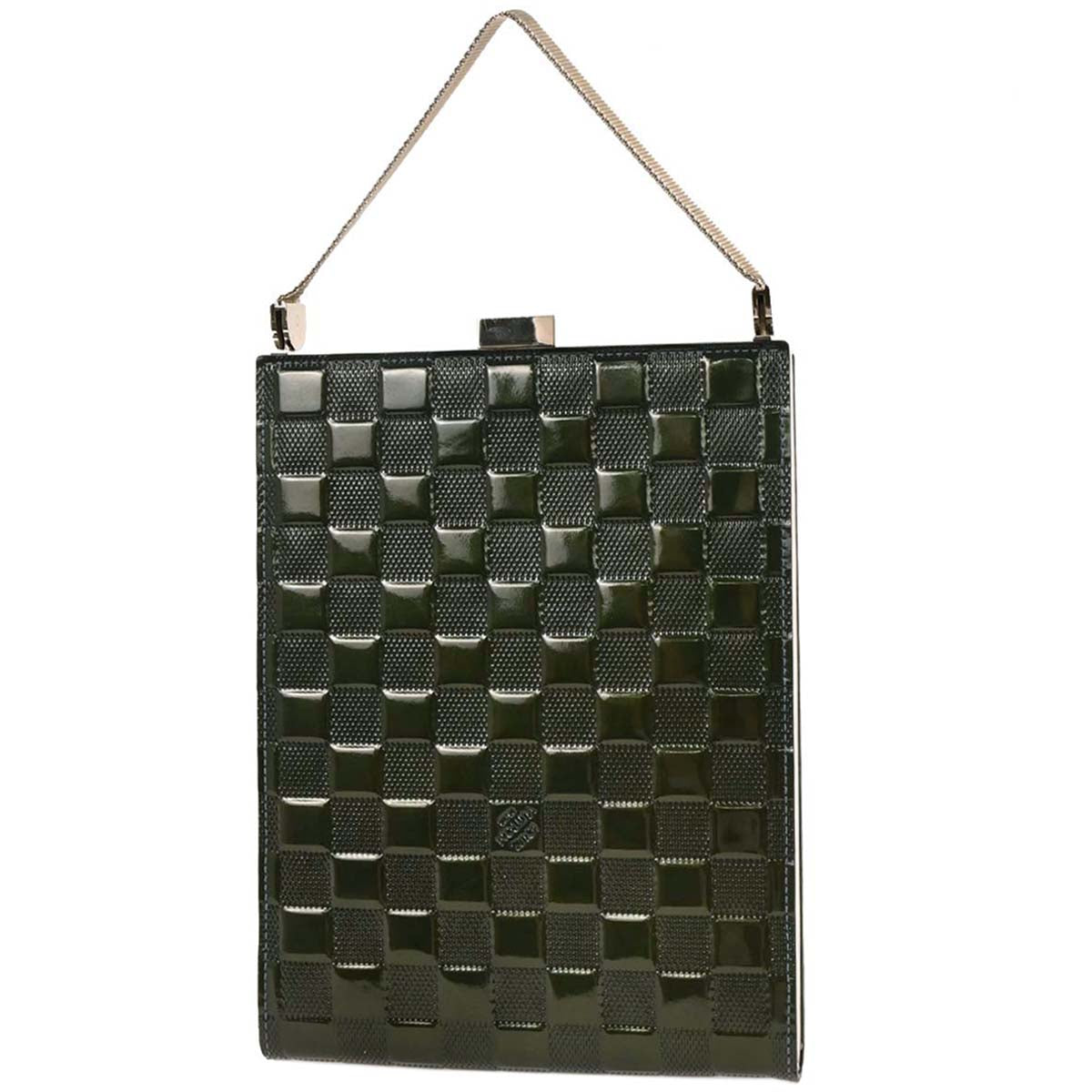 Louis Vuitton 2000 Green Damier Vernis Ange Bleu GM Handbag M92105