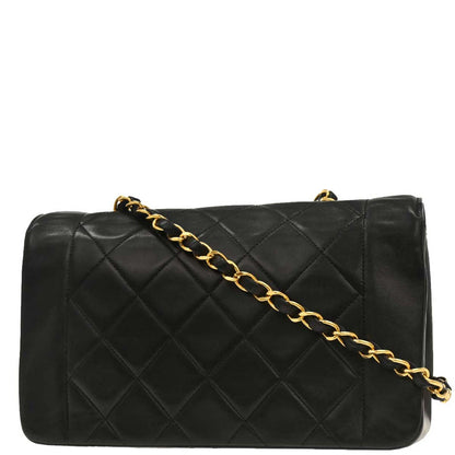Chanel Black Lambskin Small Diana Shoulder Bag