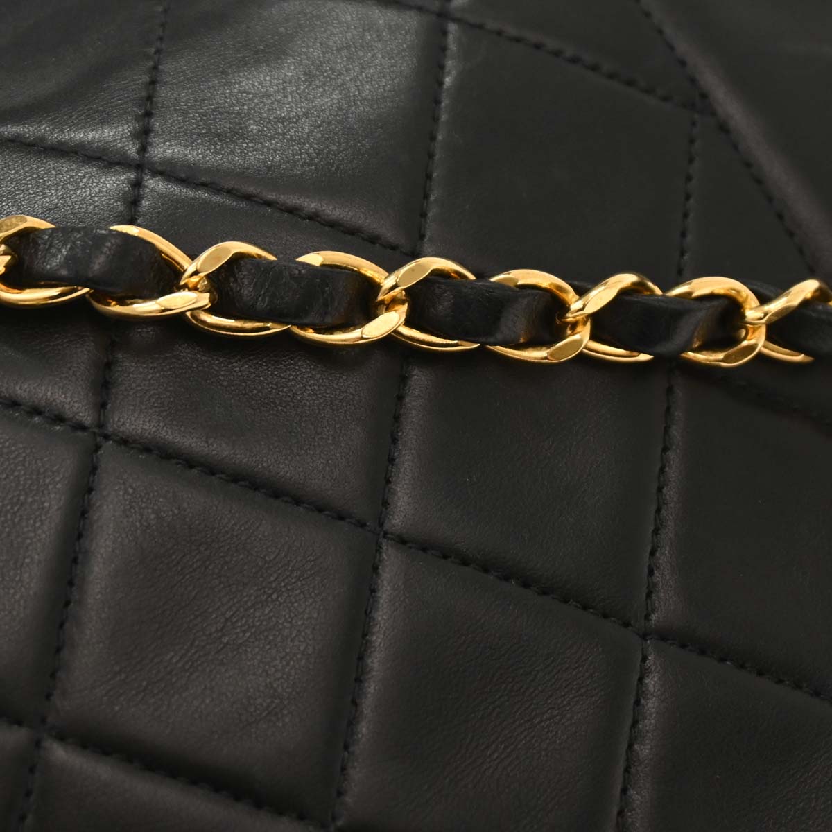 Chanel Black Lambskin Small Diana Shoulder Bag