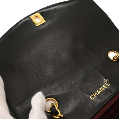 Chanel Black Lambskin Small Diana Shoulder Bag