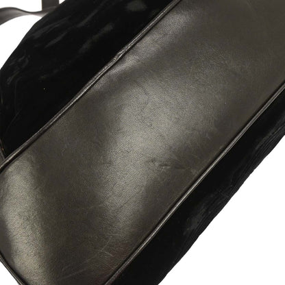 Chanel 1991-1994 Black Velvet Lambskin Backpack