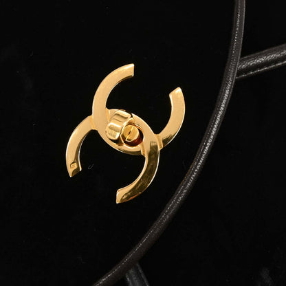 Chanel 1991-1994 Black Velvet Lambskin Backpack