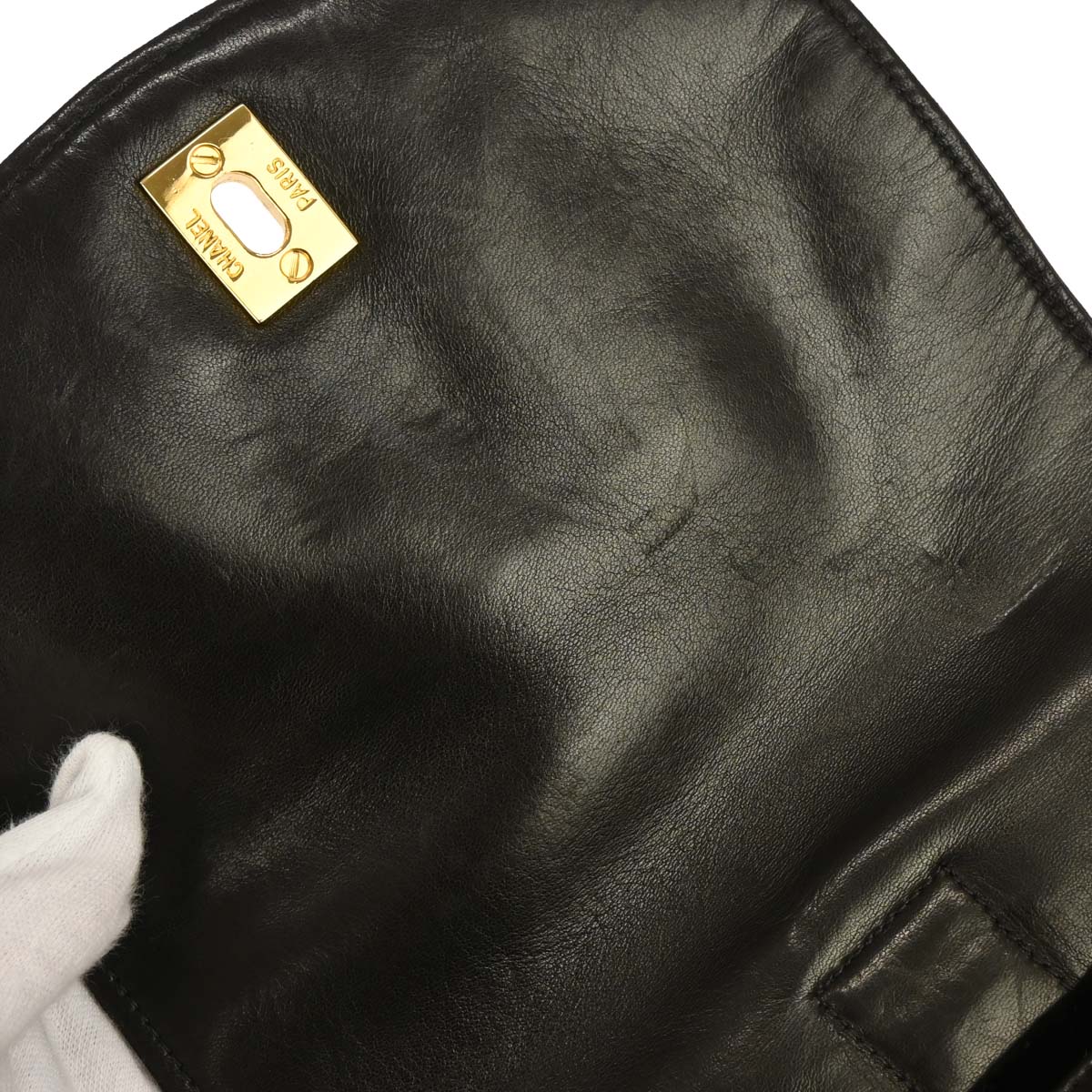 Chanel 1991-1994 Black Velvet Lambskin Backpack
