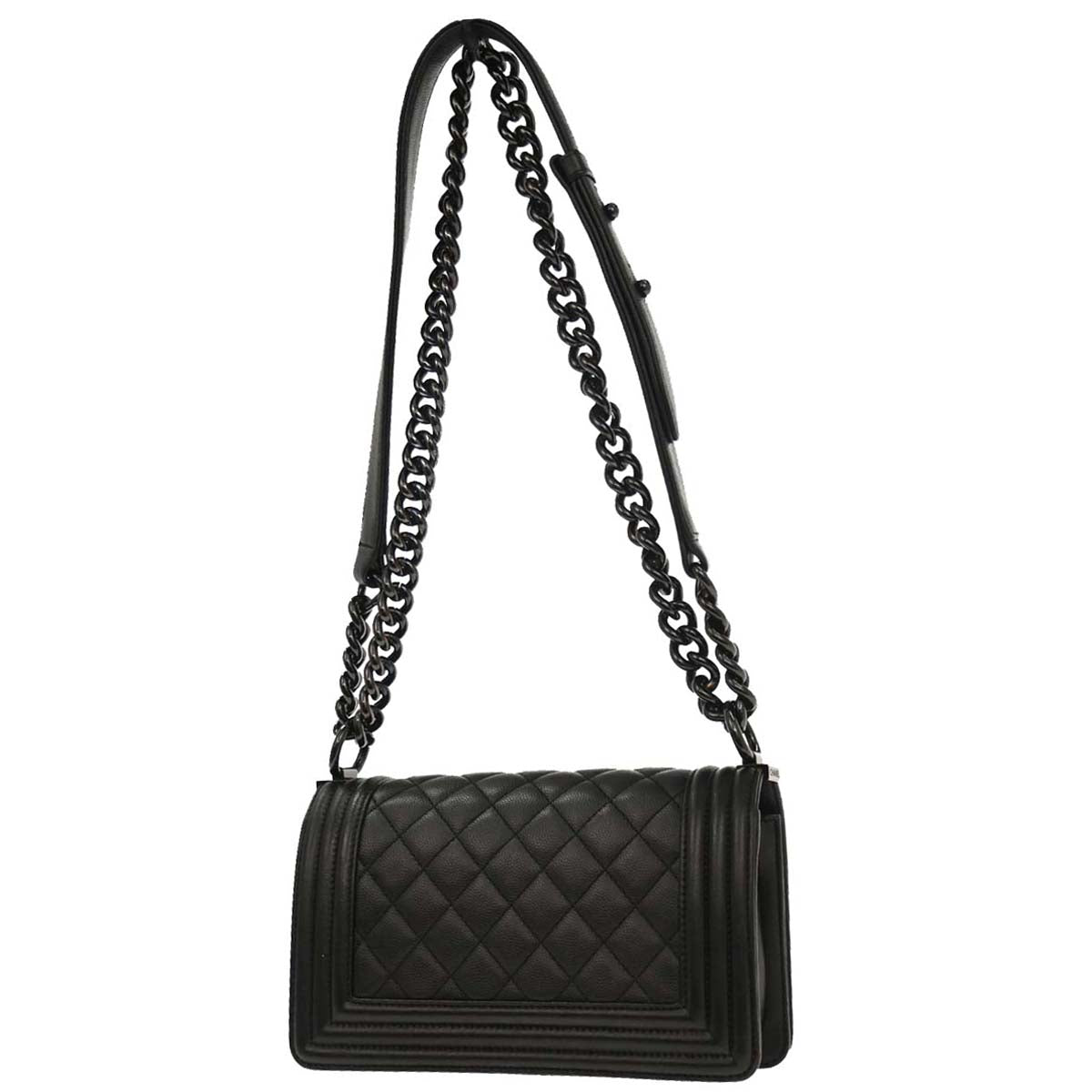 Boy Chanel 2017-2018 Black Caviar Small Chain Shoulder Bag