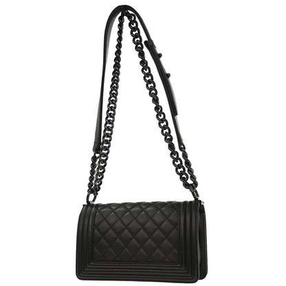 Boy Chanel 2017-2018 Black Caviar Small Chain Shoulder Bag