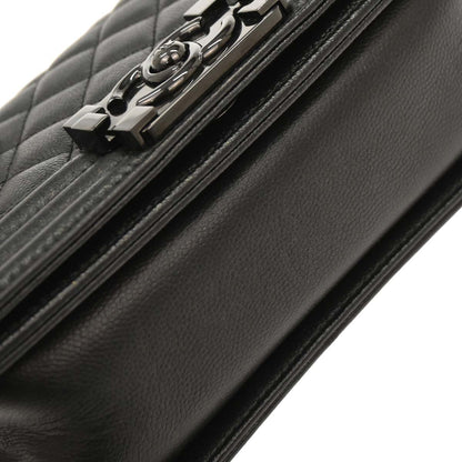 Boy Chanel 2017-2018 Black Caviar Small Chain Shoulder Bag