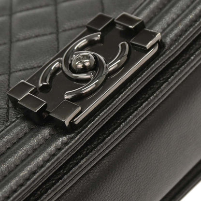 Boy Chanel 2017-2018 Black Caviar Small Chain Shoulder Bag
